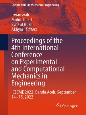 cover image of Proceedings of the 4th International Conference on Experimental and Computational Mechanics in Engineering